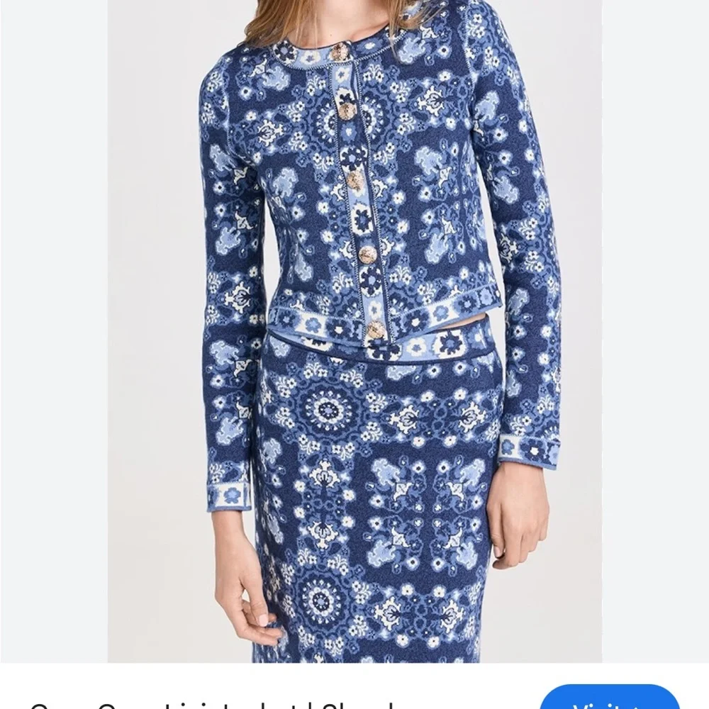 Cara Cara Livi Jacket Navy and Cream Knit Cardigan - Picture 7 of 7